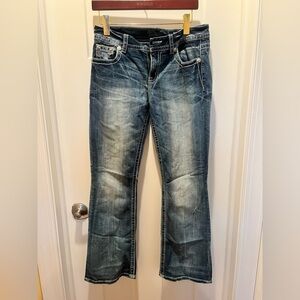 Miss me mid rise easy boot embellishment jeans 29